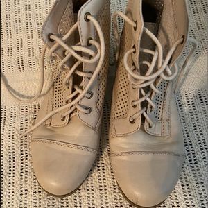 Beige Granny Booties